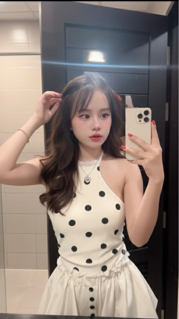 방콕 멤버스클럽 대표 사진 — 거울 셀카를 찍는 푸잉